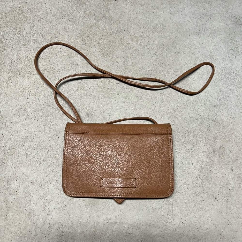 Lucky Brand Liza Convertible Wallet Crossbody Brown 100% Leather Pebbled - Picture 2 of 8